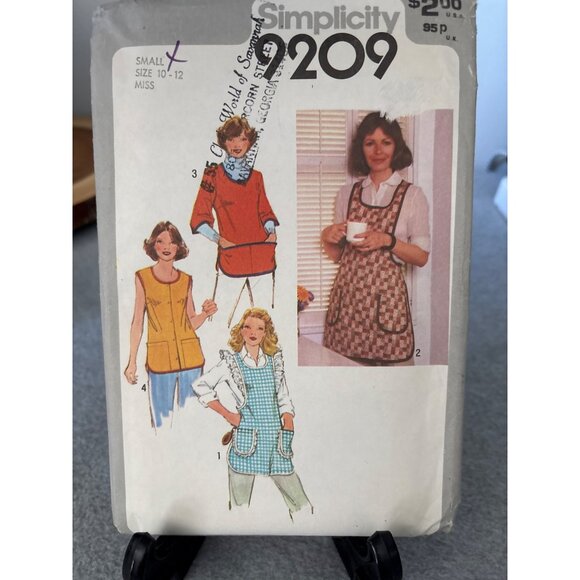 Vintage Simplicity 9209 Womens Apron Pattern Size 10-12 Uncut Sewing Craft - Picture 1 of 7